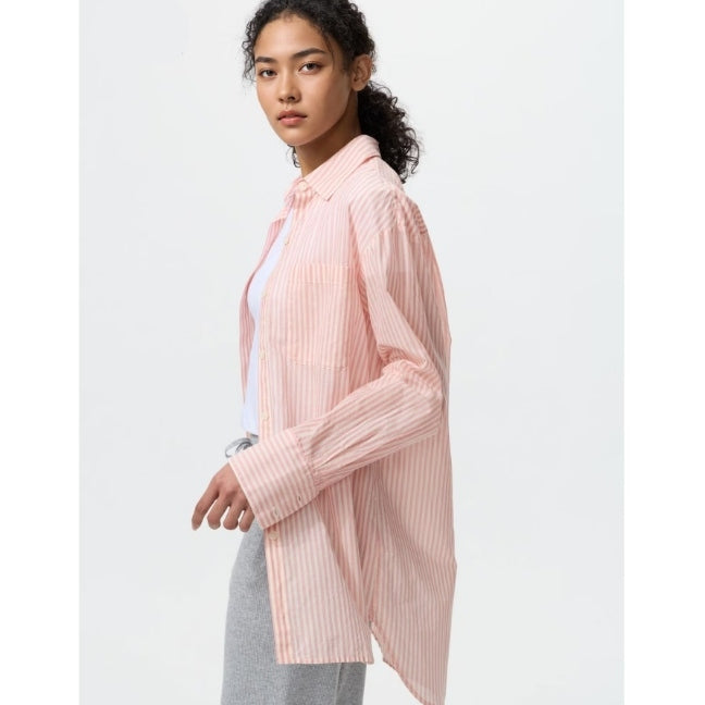 U Cotton Long Shirt 484744 Japan Best Brand