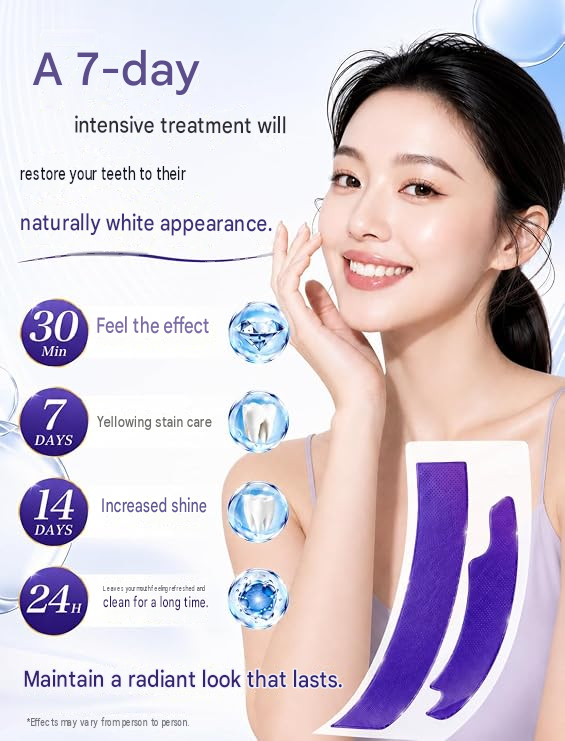 Whitening Sheets 3D Adhesive – 30-Minute Teeth Whitening Care