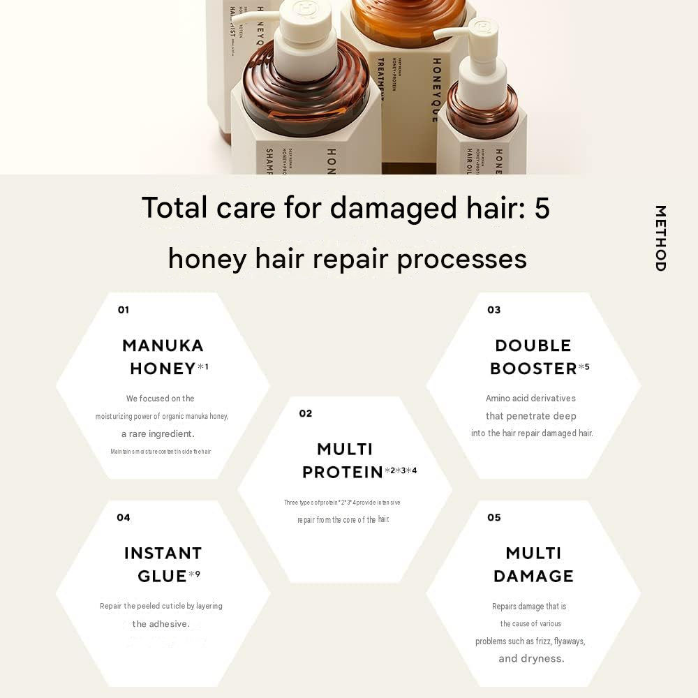 HONEYQUE Deep Repair Custom Hair Oil – Sleek Bottle Type, 100mL