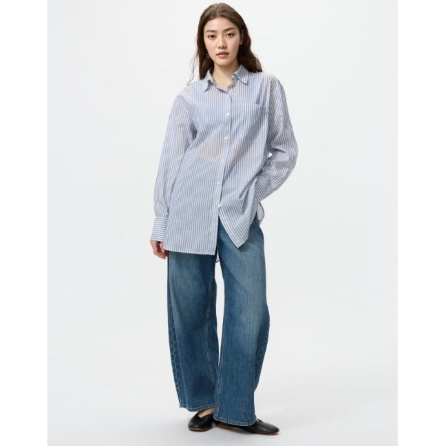 U Cotton Long Shirt 484744 Japan Best Brand