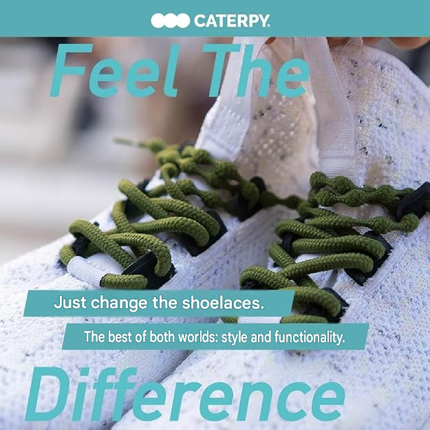 AirCaterpy No-Tie Elastic Shoelaces