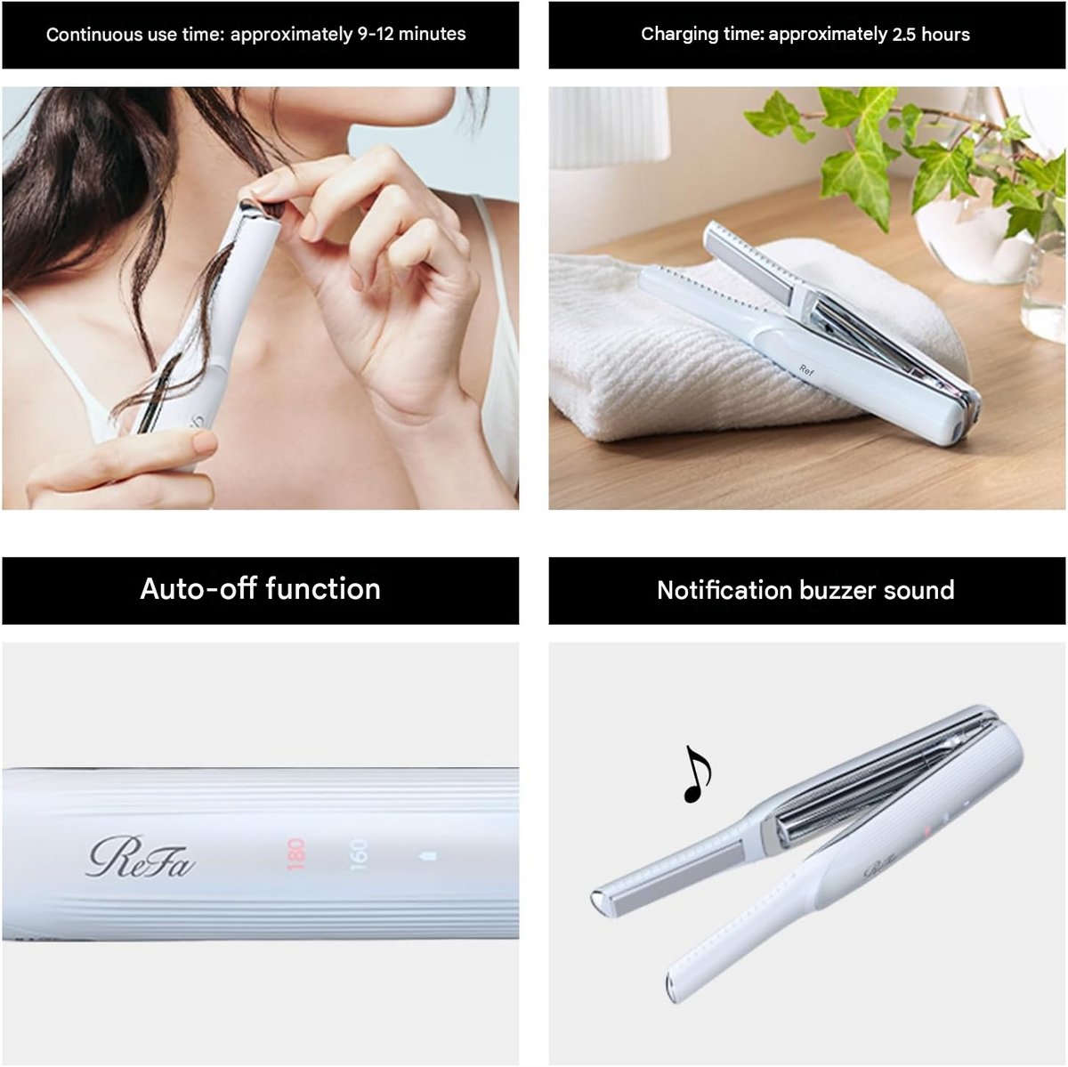 ReFa Finger Iron ST Hair Straightener – Hair Arrangement Guide Book & Shopper Included
