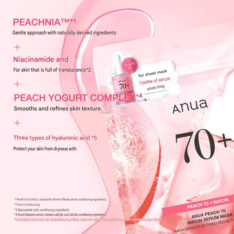 ANUA Peach 70 Niacinamide Mask Pack 7 Sheets