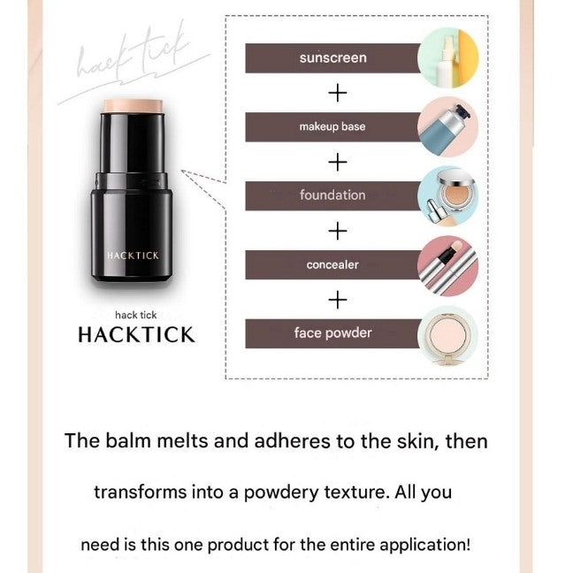 Hacktic Foundation with Drop-Shaped Sponge Stick