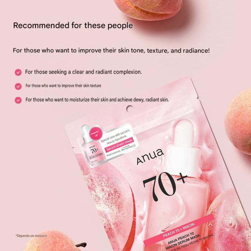 ANUA Peach 70 Niacinamide Mask Pack 7 Sheets
