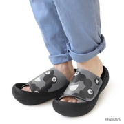 EXPO2025 Black Myaku-Myaku Big Foot Men’s Sandals - MYK-BFb