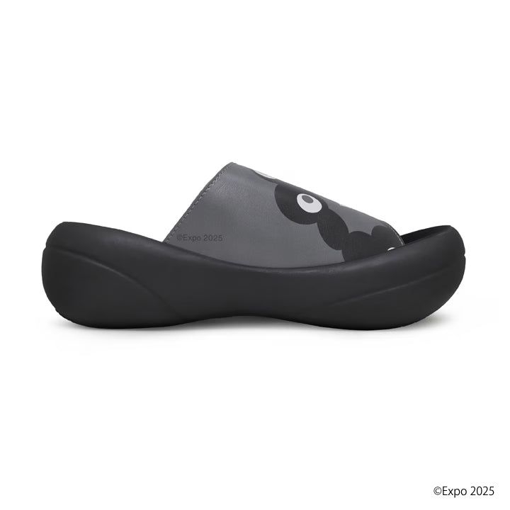EXPO2025 Black Myaku-Myaku Big Foot Men’s Sandals - MYK-BFb