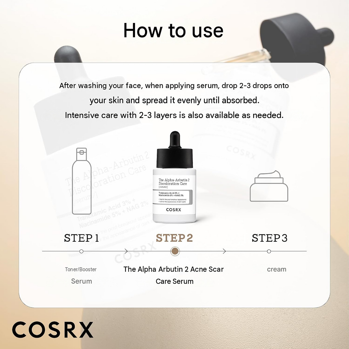 COSRX Tranexamic Acid 3% Alpha Albutin Trace Care Serum, 1.7 fl oz (50 ml)