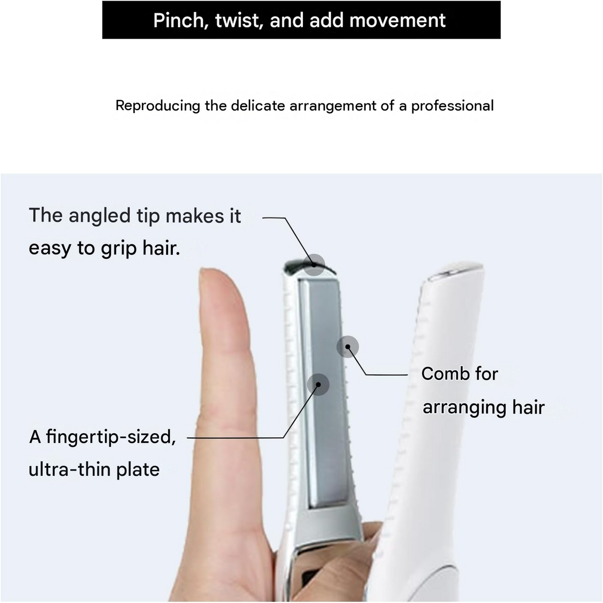 ReFa Finger Iron ST Hair Straightener – Hair Arrangement Guide Book & Shopper Included