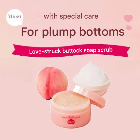 Love Butt Washable Body Soap Scrub – Sweet Peach Scent, 180g