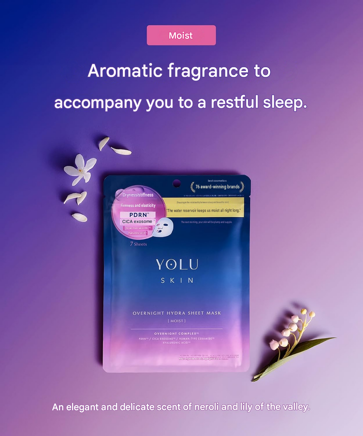 YOLU Skin Overnight Hydra Sheet Mask
