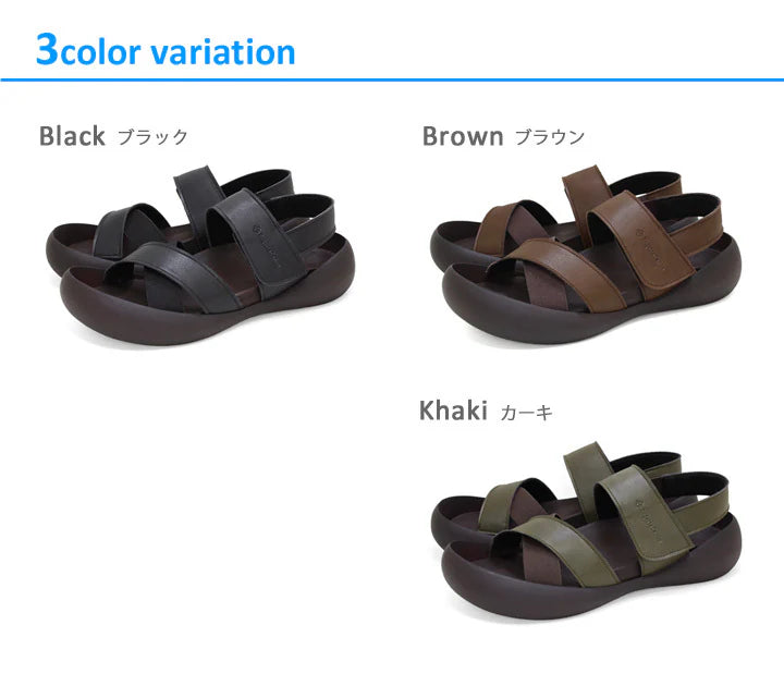 RegettaCanoe Men's Cross-Strap Sandals with Straps - CJMB-2502A