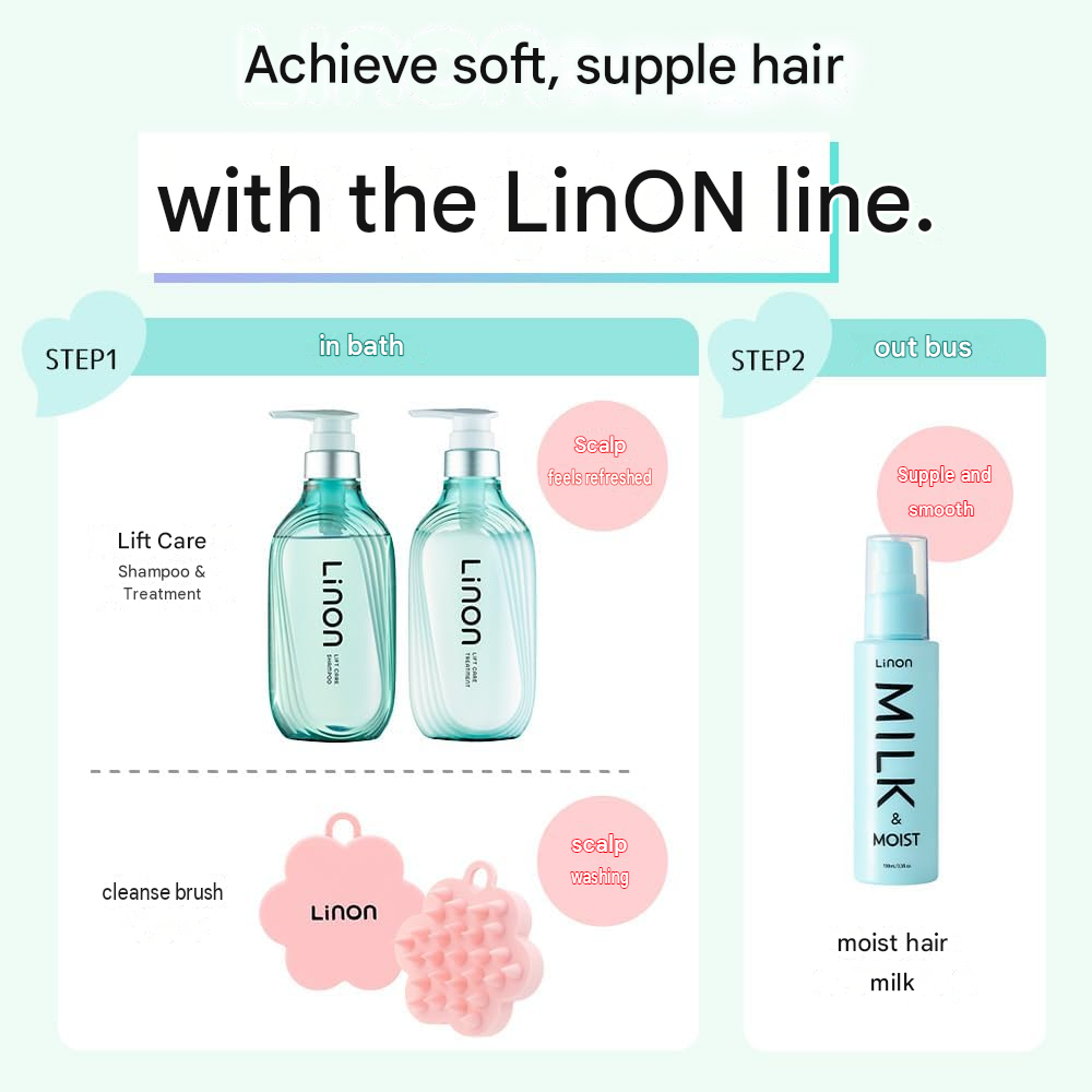Linon Lift Care Shampoo & Treatment Refill Set – Fresh Fruity Floral Scent 350mL