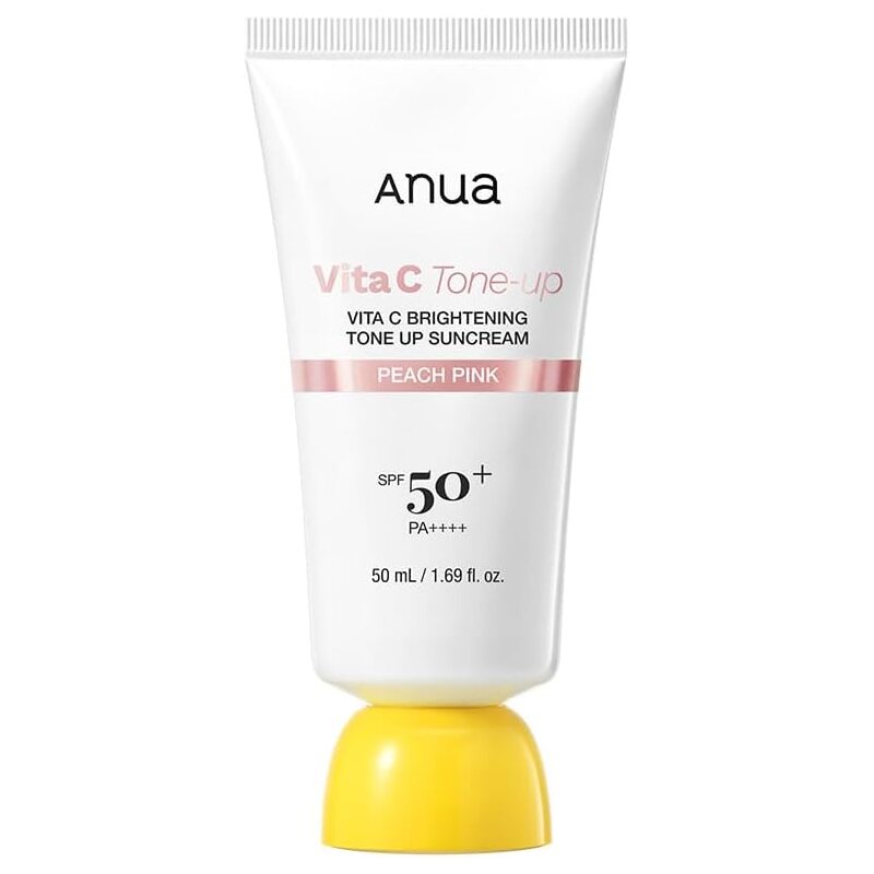 ANUA Vita C Tone Up Sun Cream SPF50+ PA++++ – Pink Beige Tone-Up Sunscreen 50mL