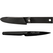 GLOBAL CAMP Serrated Knife with Leather Sheath