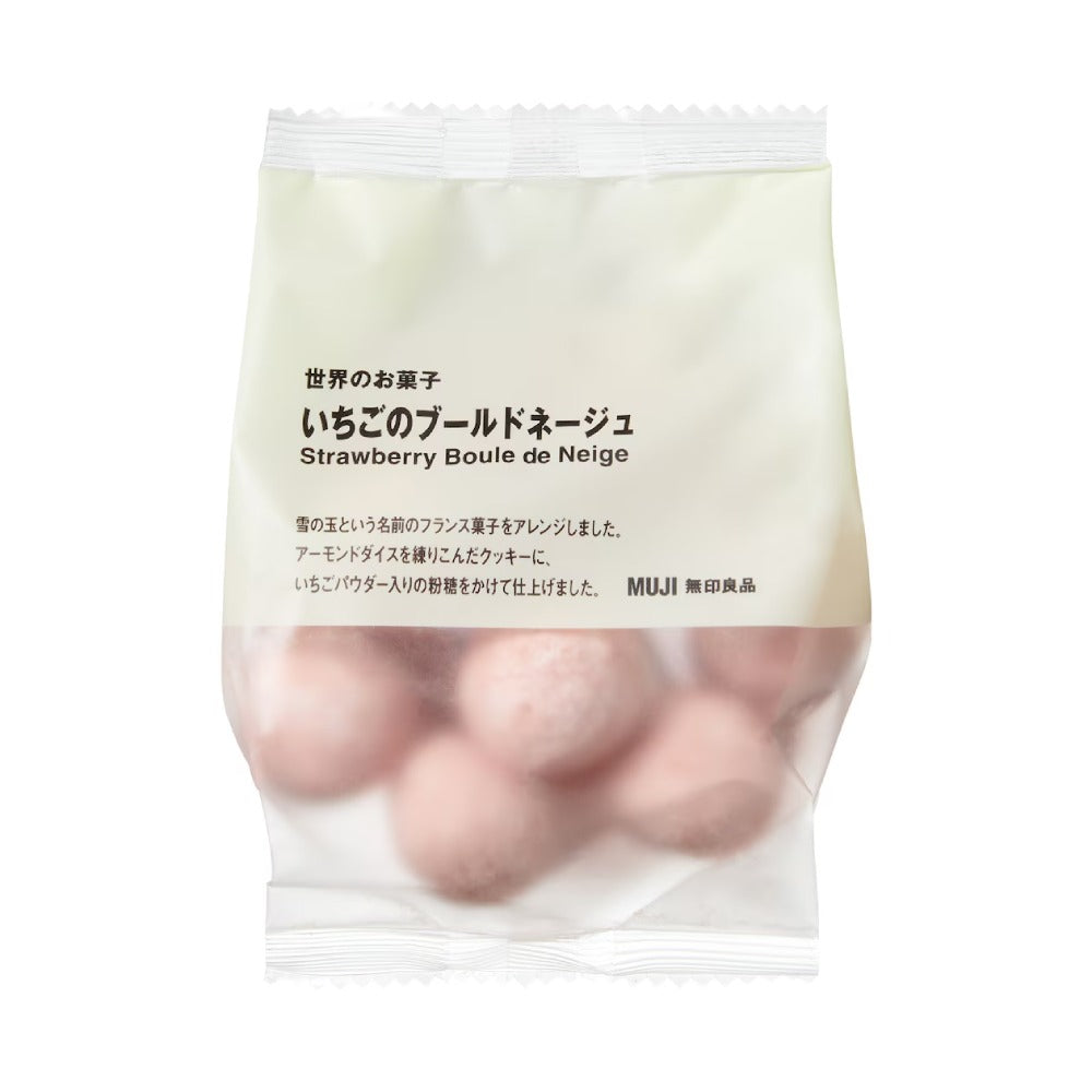 MUJI World's Sweets – Strawberry Boule de Neige - set of 3