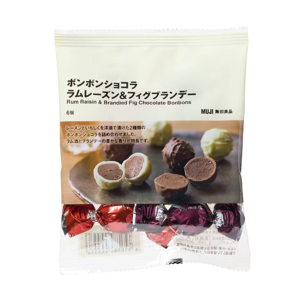 MUJI Bonbon Chocolates – Rum Raisin & Fig Brandy - set of 3