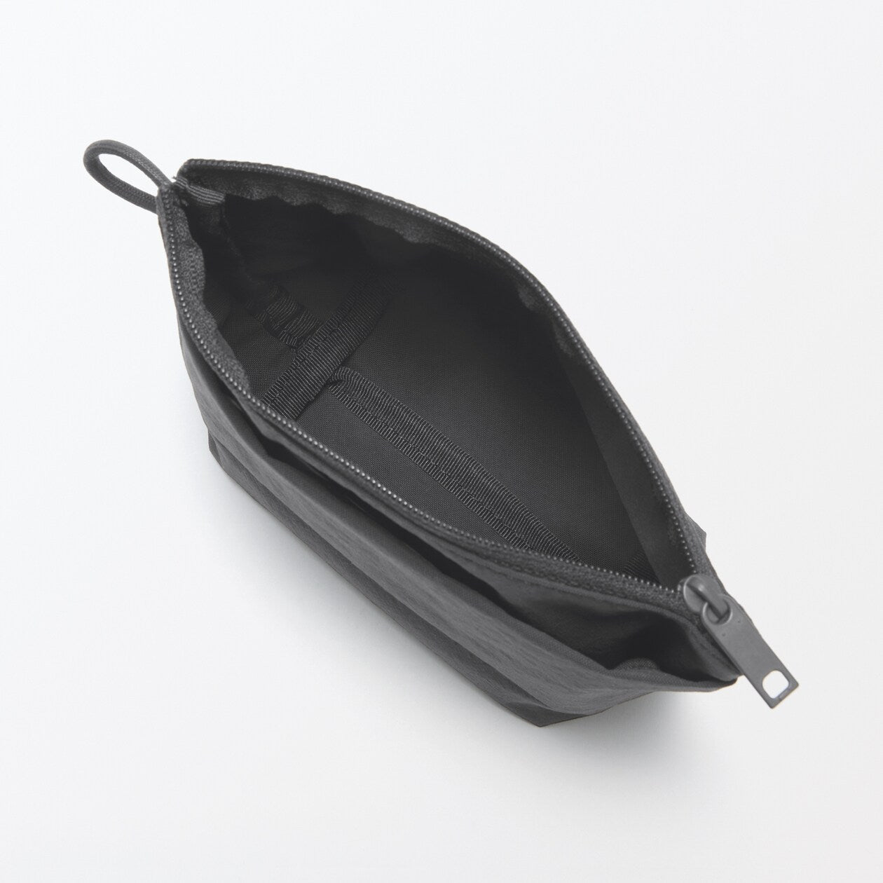 Muji Wrinkle Nylon Gusseted Pouch ５×１１×６ｃｍ