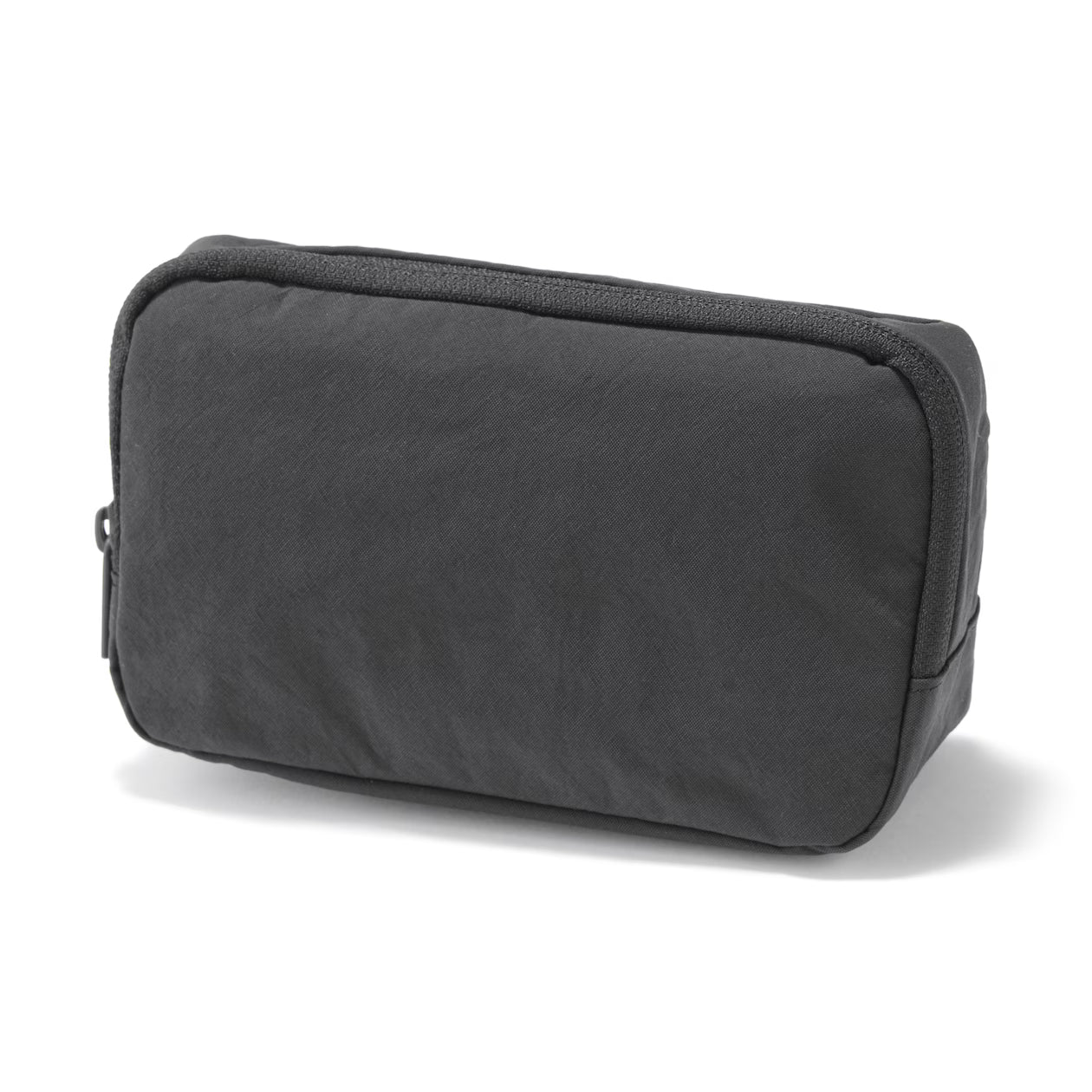 Muji Wrinkle Nylon Wide-Opening Pouch 18 × 11.5 × 7 cm