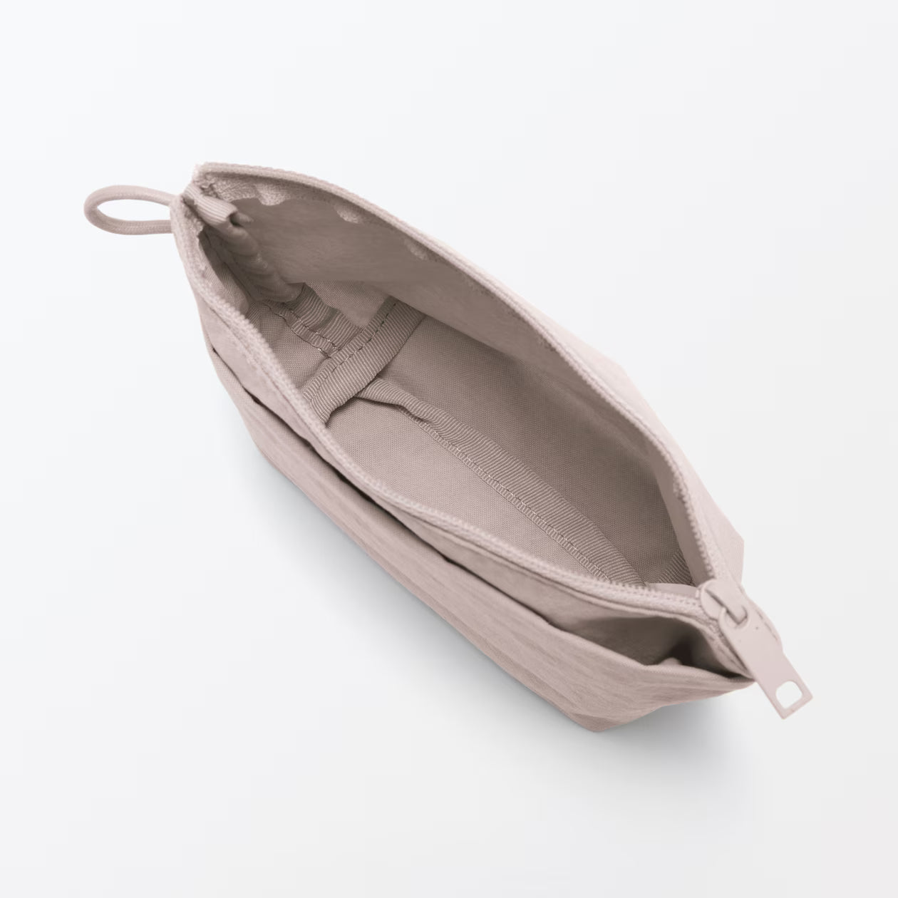 Muji Wrinkle Nylon Gusseted Pouch ５×１１×６ｃｍ