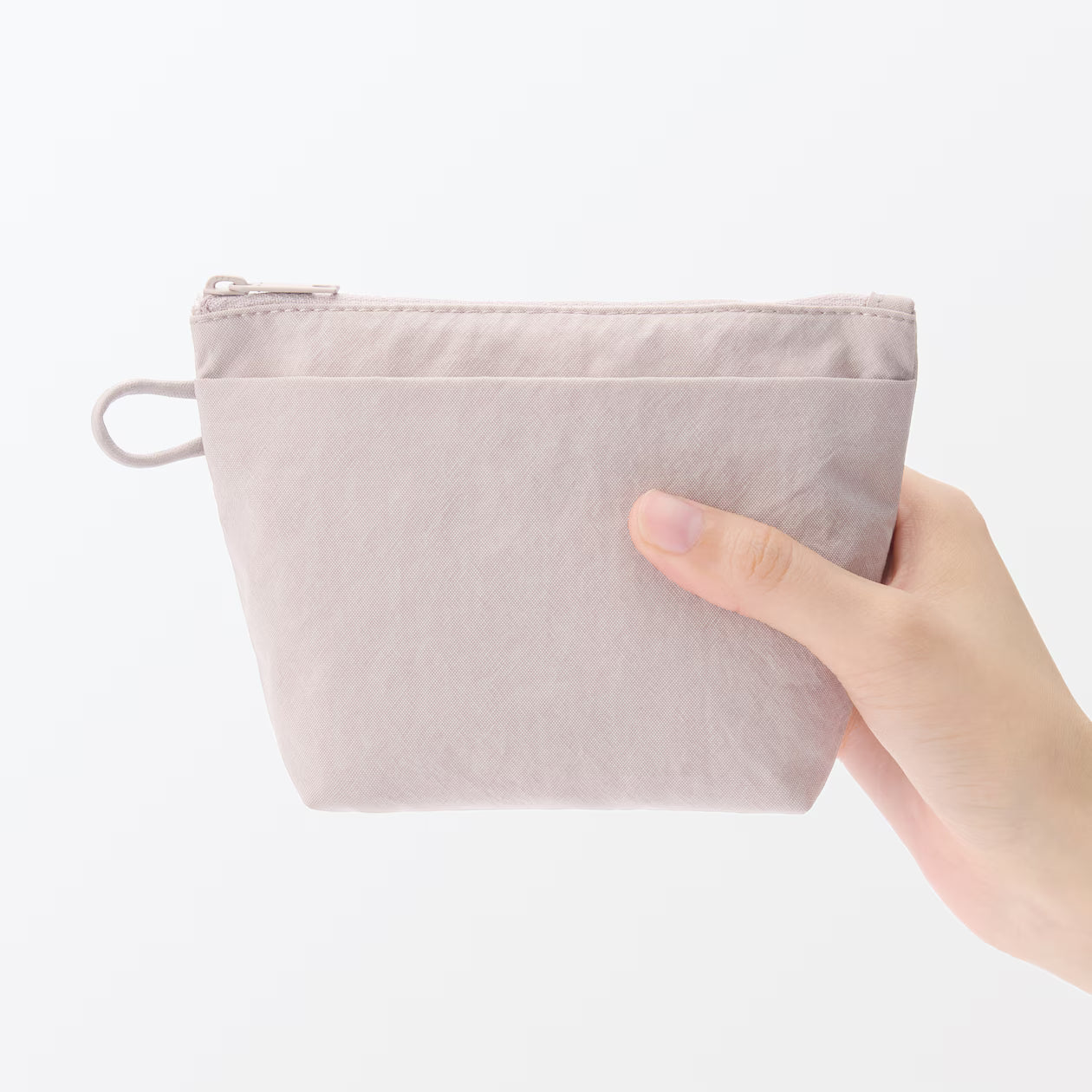 Muji Wrinkle Nylon Gusseted Pouch ５×１１×６ｃｍ