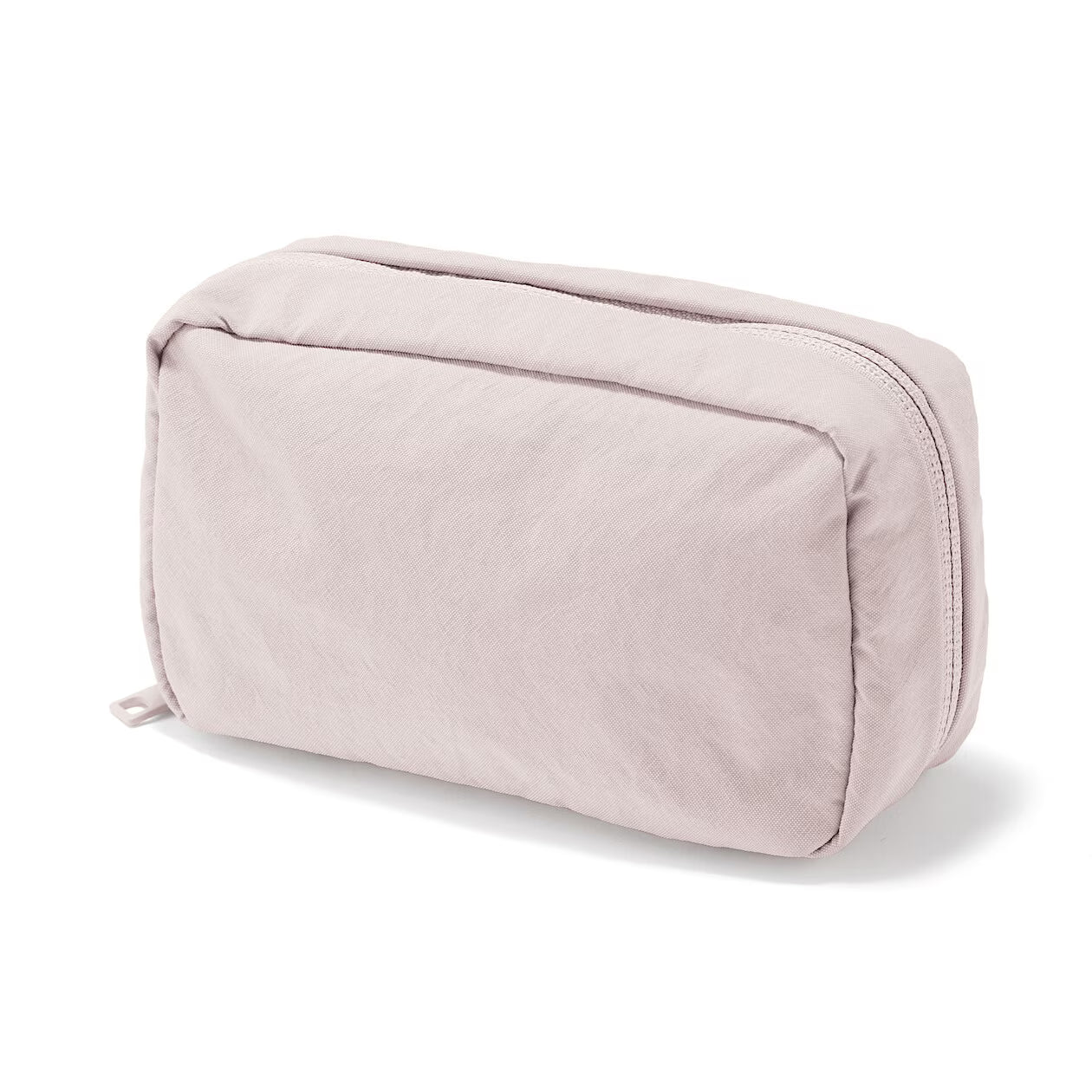 Muji Wrinkle Nylon Wide-Opening Pouch – Medium 15 × 9 × 4.5 cm