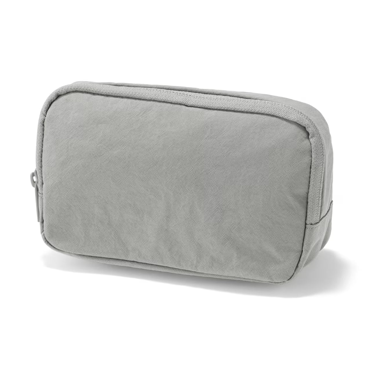 Muji Wrinkle Nylon Wide-Opening Pouch 18 × 11.5 × 7 cm