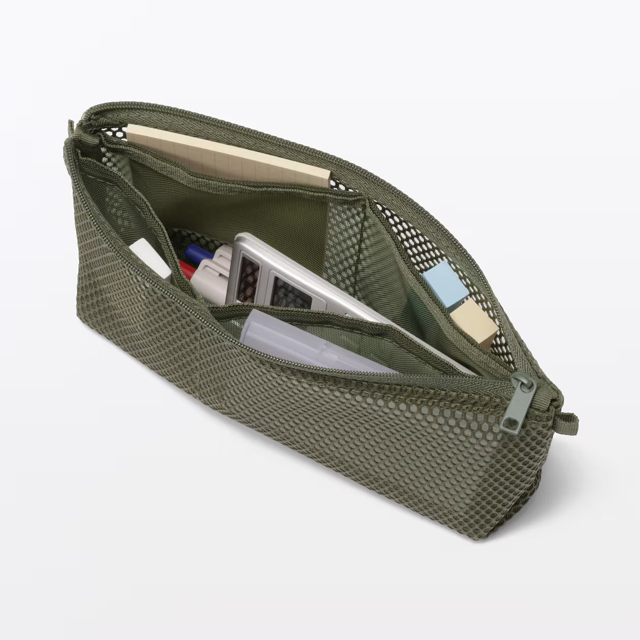 Muji 3D Mesh Pen Case with Gusset 170 × 100 × 50 mm
