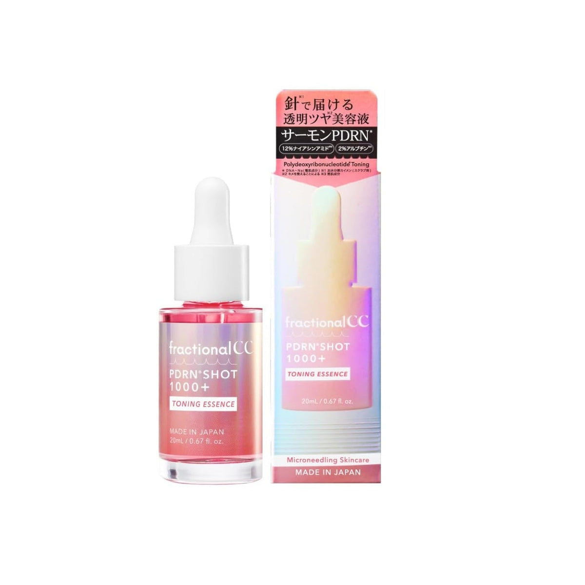 Fractional CC PDRN Shot 1000+ Toning Essence – Niacinamide & Arbutin Serum, 20mL