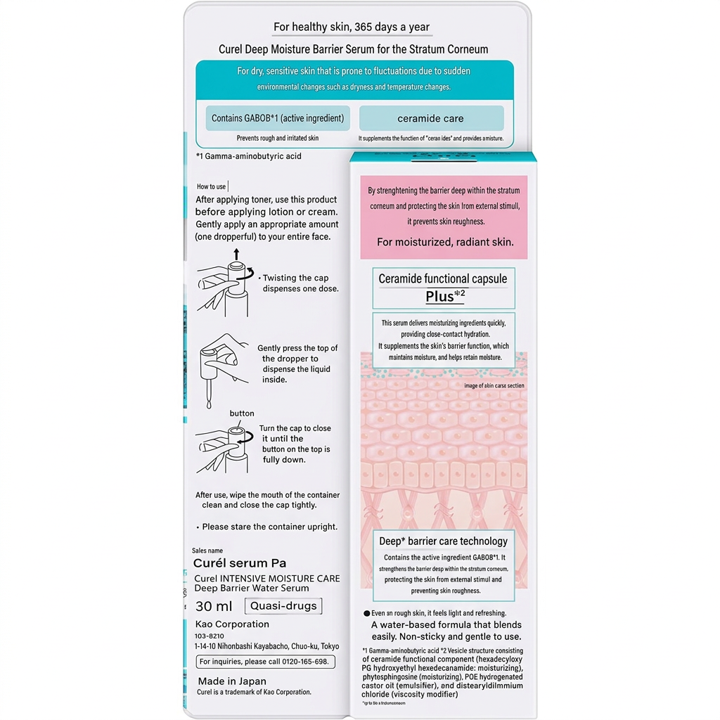 Curel Moisturizing Serum – Deep Ceramide Barrier Care 30mL