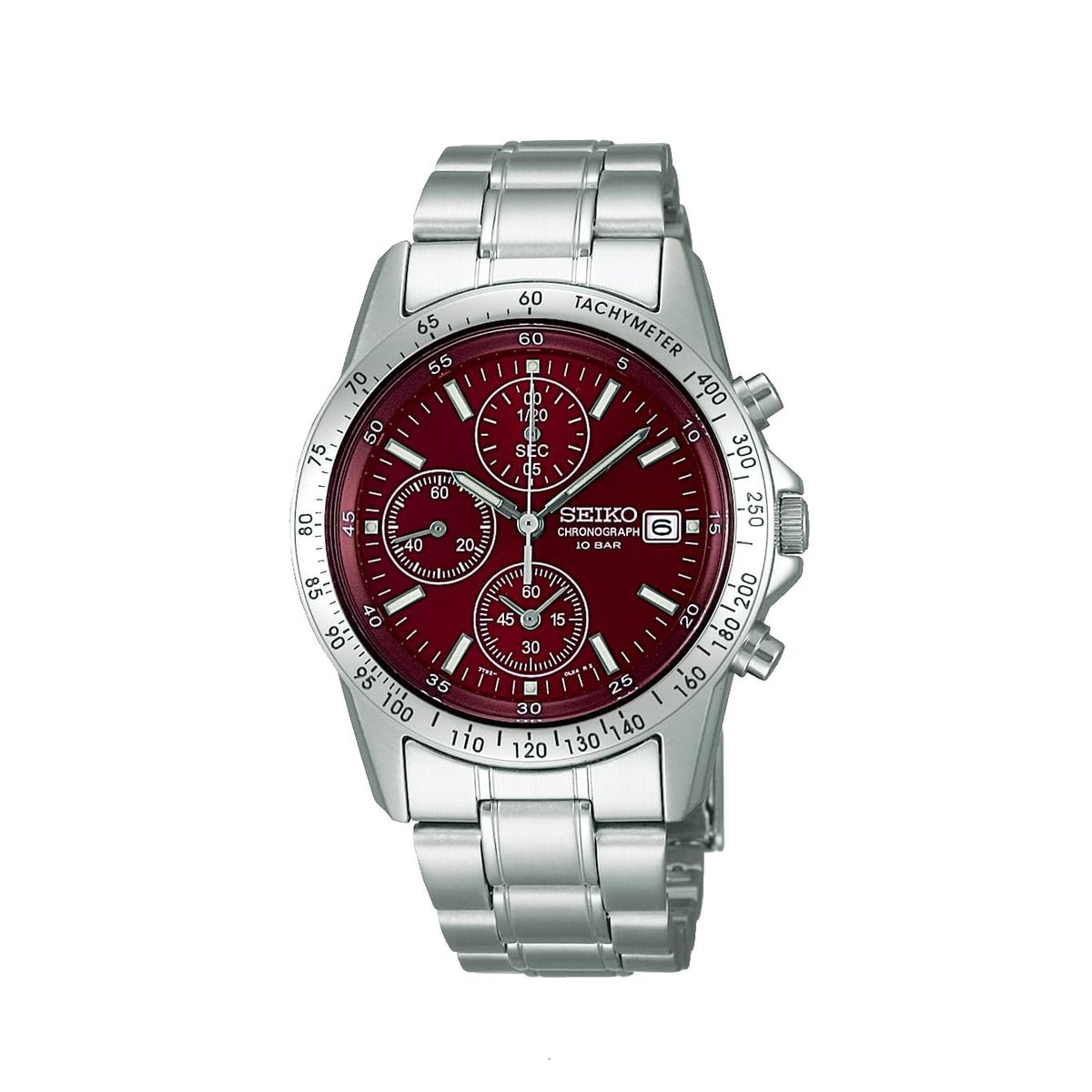 Seiko Selection SBTQ071 Men's Quartz Chronograph Watch – Stainless Steel, 10 ATM