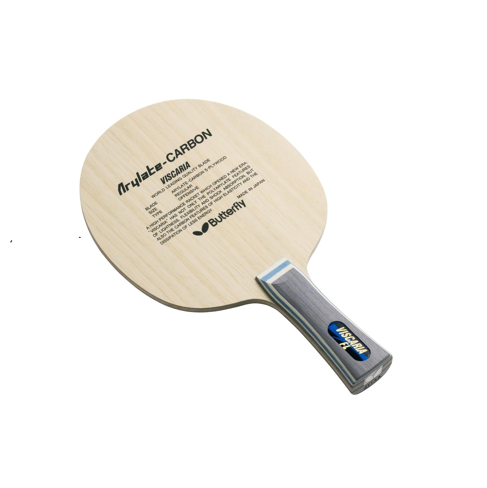 Butterfly ALC/SUPER ALC Table Tennis Racket, Biscaria, Special Material, Carbon, Made in Japan, Flare/Straight/Pen