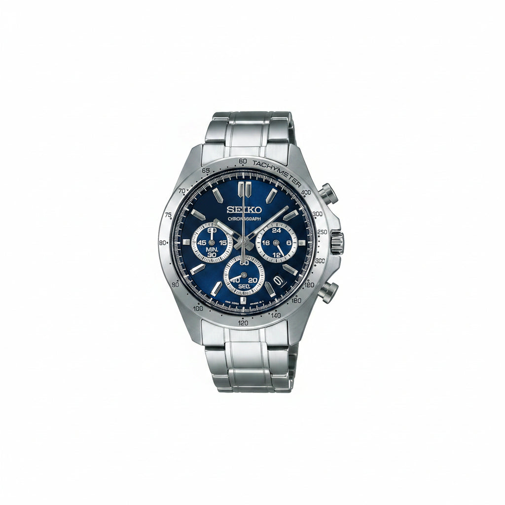 Seiko Selection Men's Quartz Chronograph Watch – Stainless Steel, Date Display 24-Hour Sub-Dial