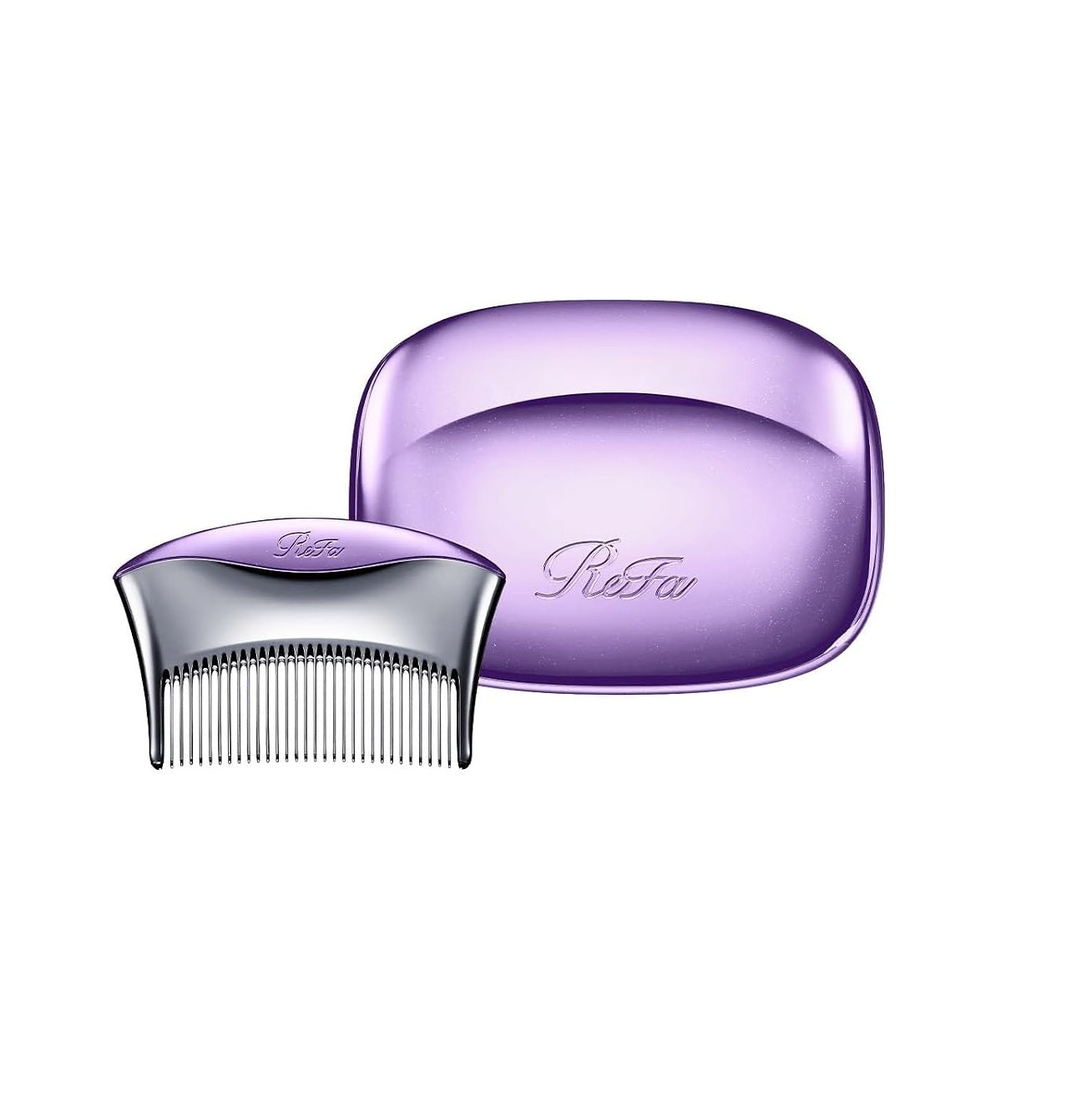 ReFa Marquise Compact Hair Comb & Mirror – M Purple