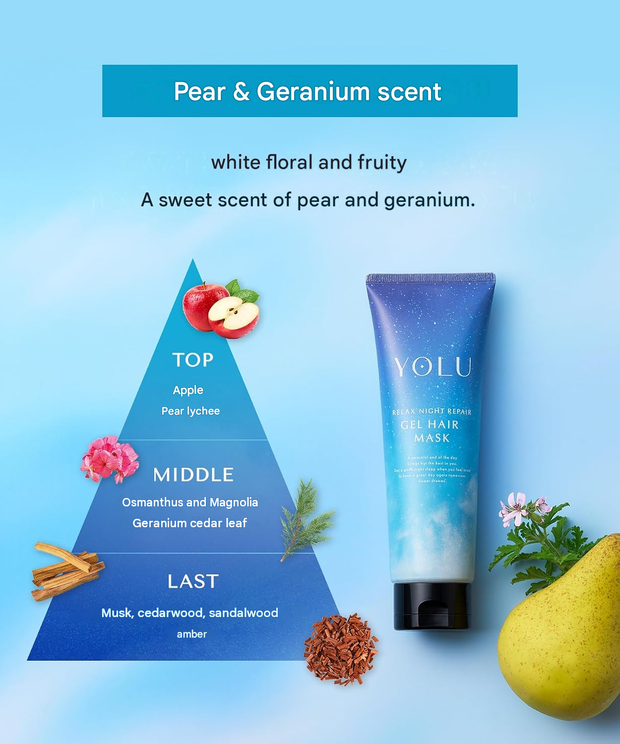 YOLU Relax Night Repair Gel Hair Mask – Intensive Night Care for Frizzy & Damaged Hair