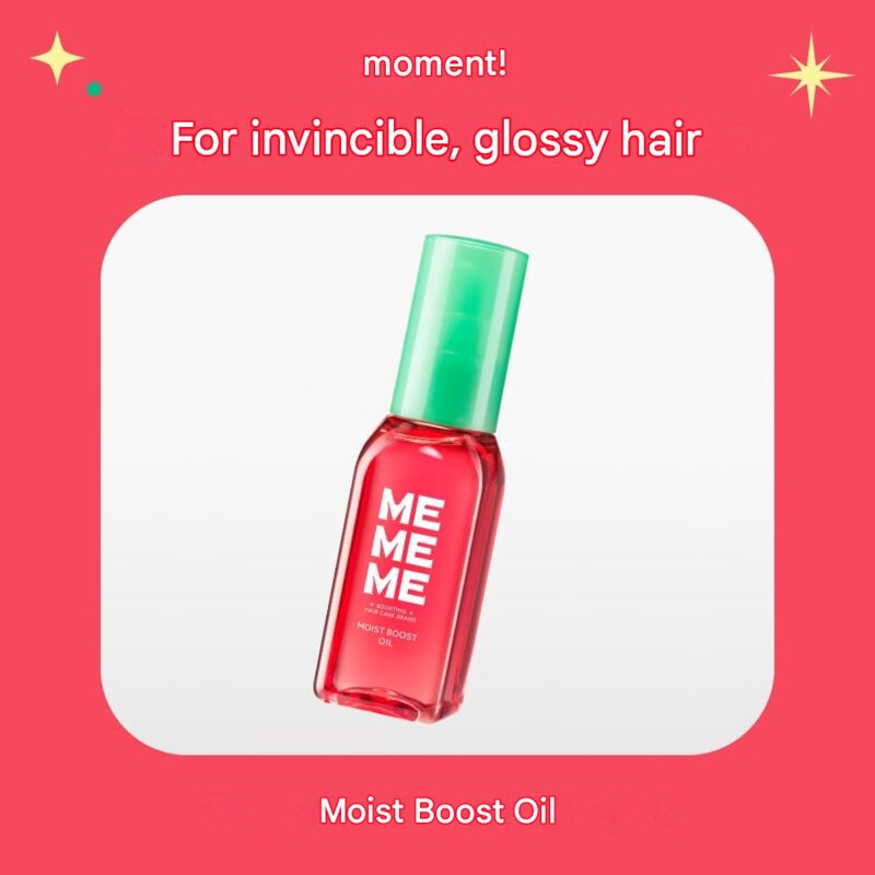 MEMEME Moist Boost Hair Oil – Blackberry × Freesia Scent, 60 ml