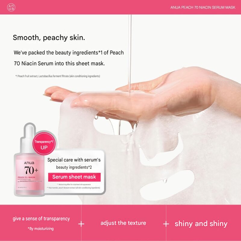 ANUA Peach 70 Niacinamide Mask Pack 7 Sheets