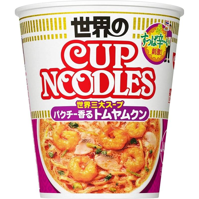 Nissin Cup Noodles Tom Yum Kung – 75 g × 12 Cups