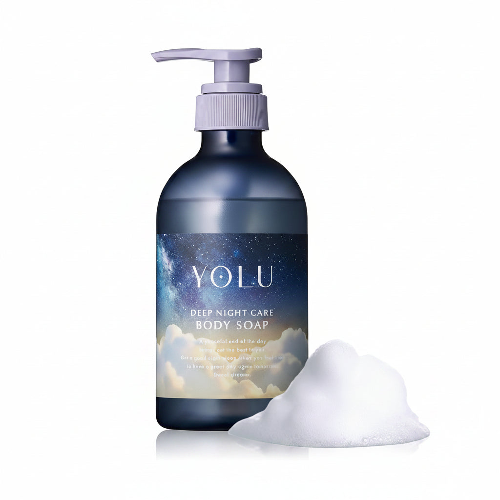 YOLU Deep Night Care Body Soap – Highly Moisturizing Oil-in Body Soap for Dry Skin, 440 mL