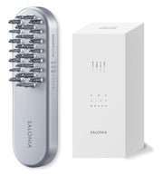 SALONIA EMS Lift Brush – Facial &amp; Scalp Beauty Device (Silver)