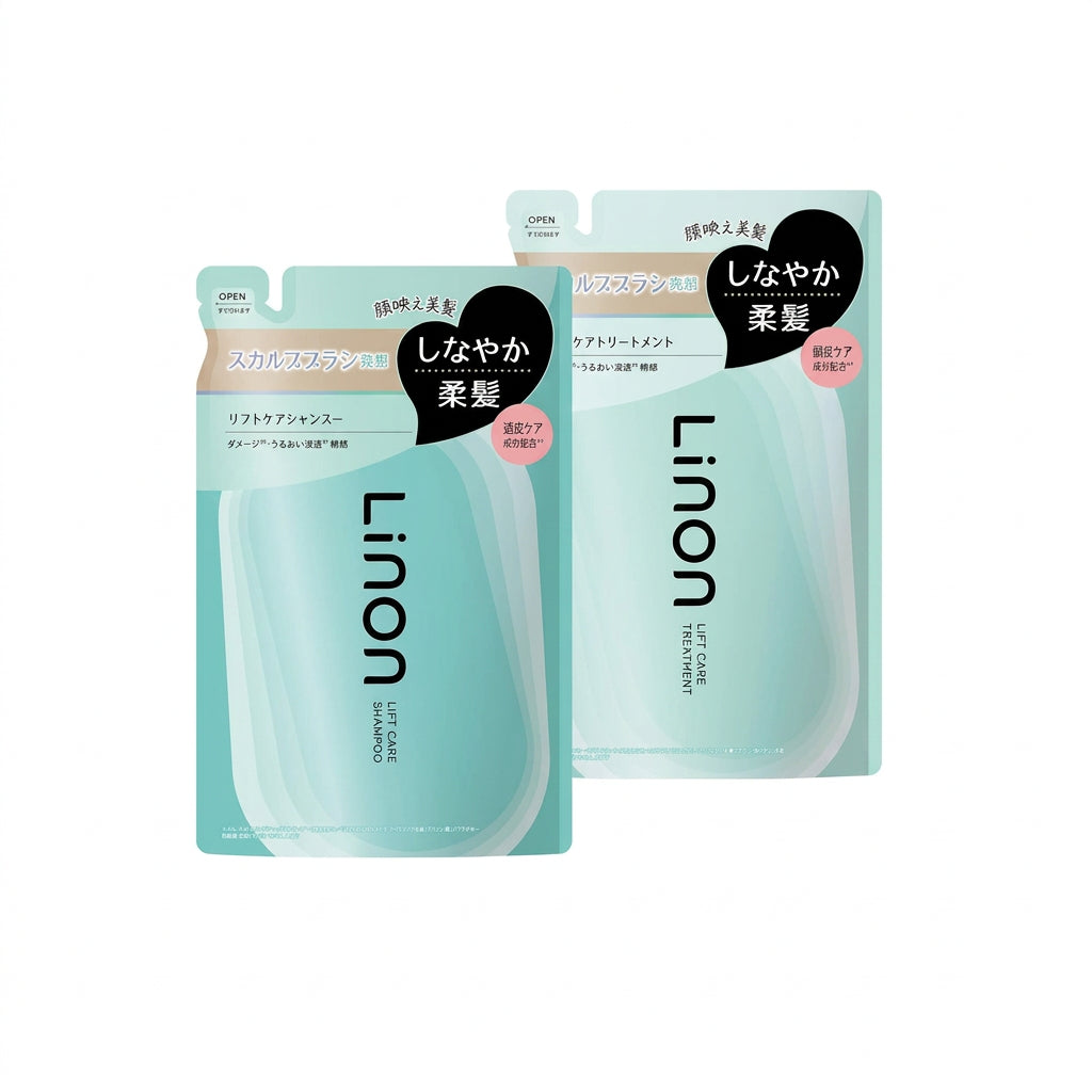 Linon Lift Care Shampoo & Treatment Refill Set – Fresh Fruity Floral Scent 350mL