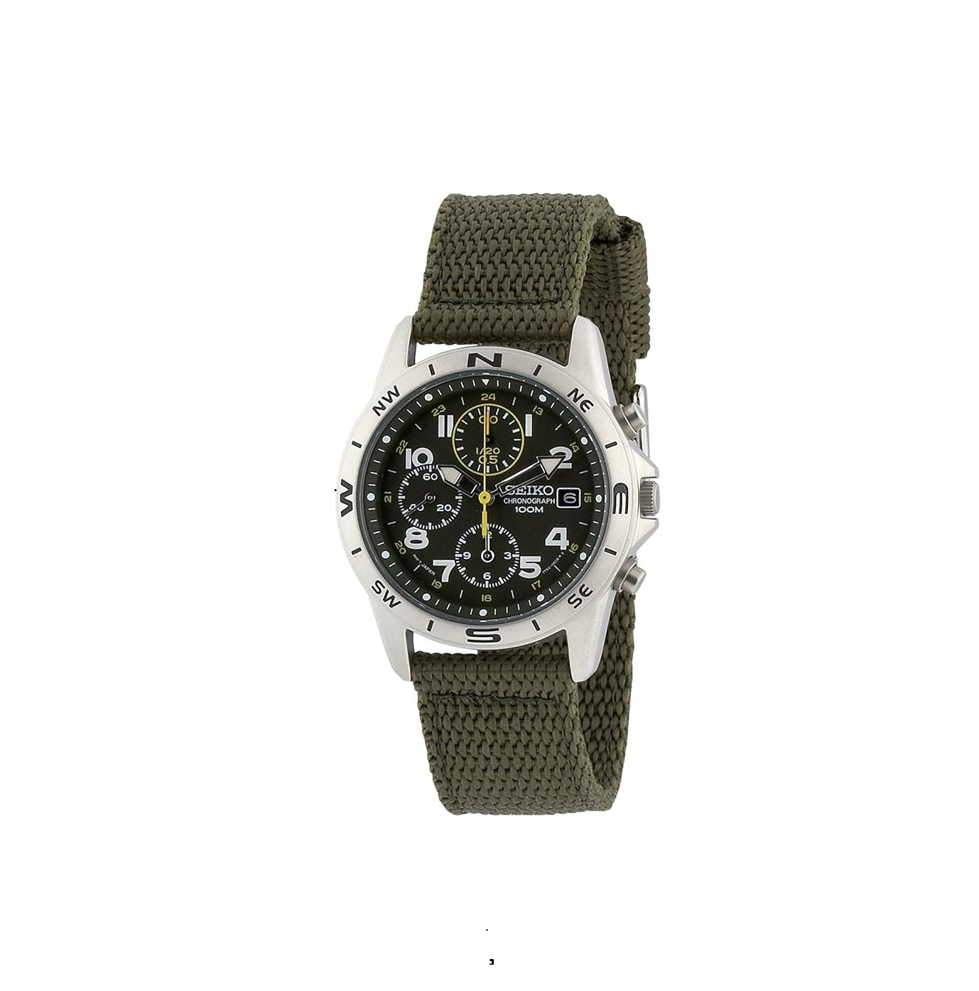 Seiko Military Khaki Chronograph 100M Watch
