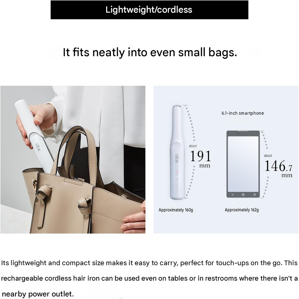 ReFa Finger Iron ST Hair Straightener – Hair Arrangement Guide Book & Shopper Included
