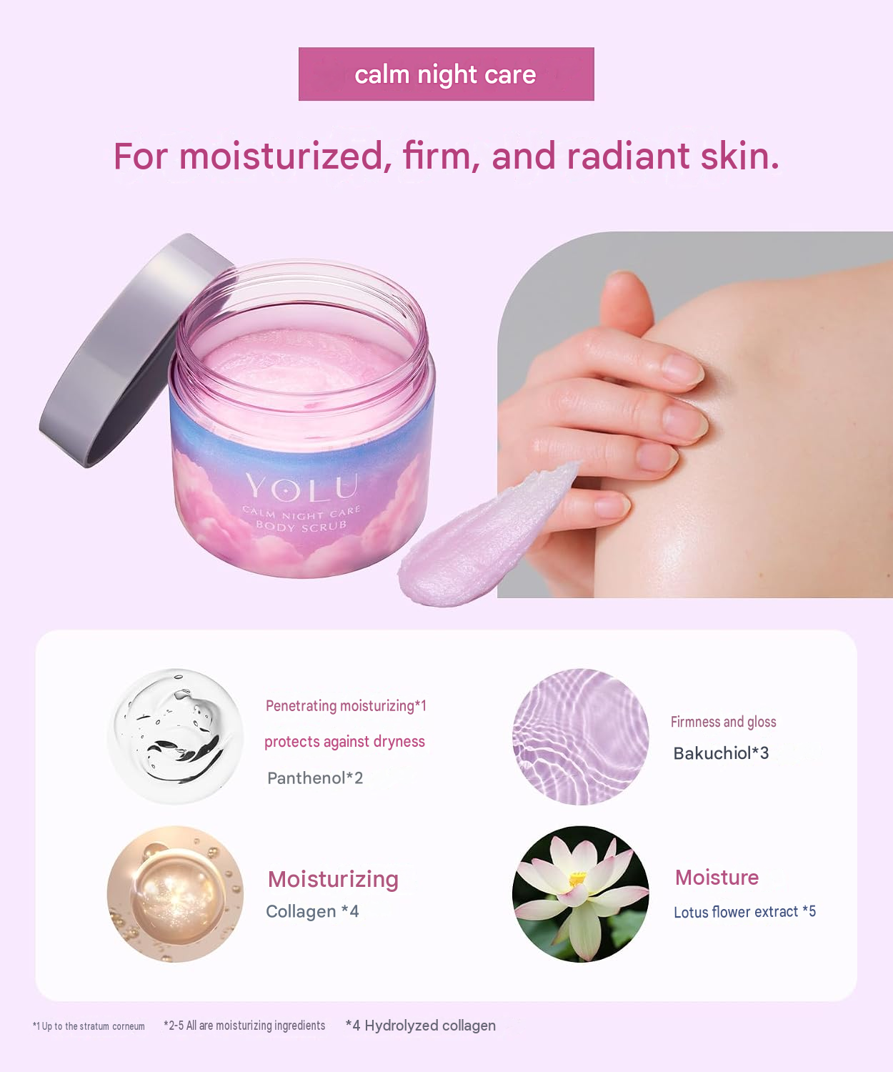 YOLU Calm Night Care Body Scrub – Cedarwood & Vanilla