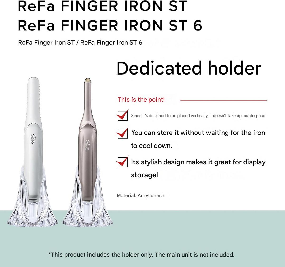 ReFa Finger Iron ST Hair Straightener – Hair Arrangement Guide Book & Shopper Included