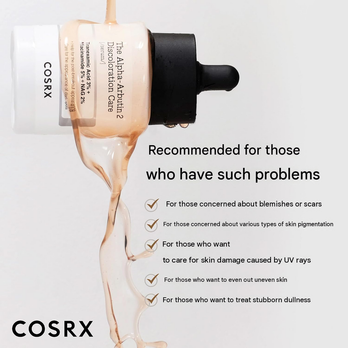 COSRX Tranexamic Acid 3% Alpha Albutin Trace Care Serum, 1.7 fl oz (50 ml)
