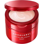 The Aqua Label Special Gel Cream (Moist) is a luxurious 5-in-1 all-in-one gel that functions as a lotion, emulsion, cream, serum, and mask — all in a single step.