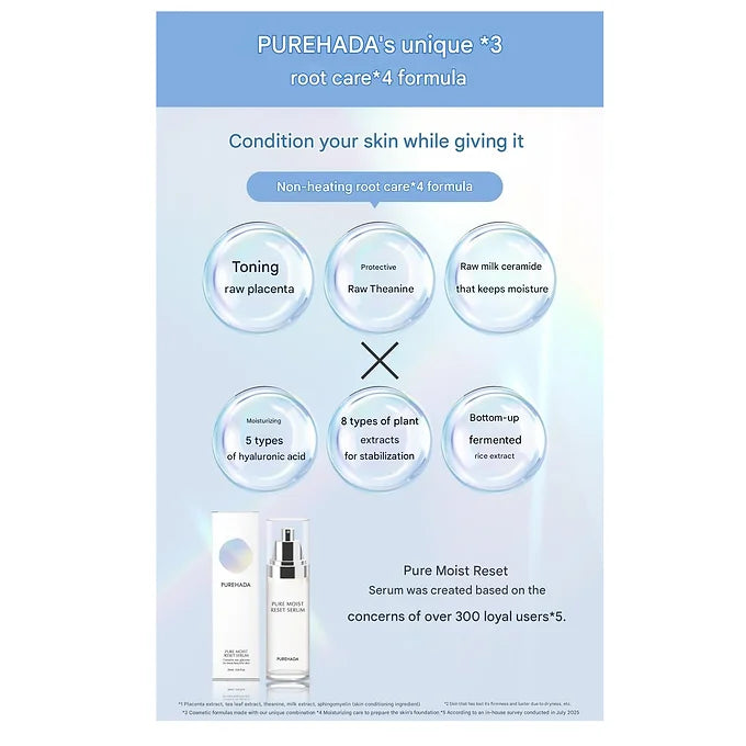 Purehada. Pure moist reset serum.  Raw Placenta