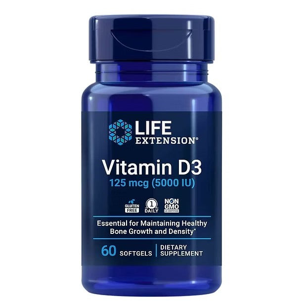 Life Extension Vitamin D3 – 5000 IU Per Capsule, 60 Capsules