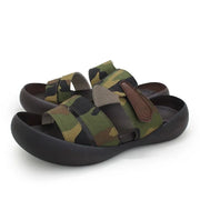The iconic “Big Foot” sandal design reinterpreted in a lightweight version for comfort and style.